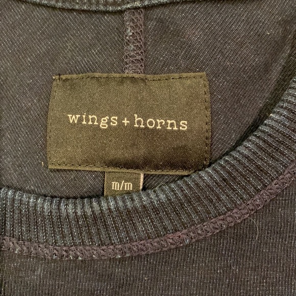Wings and Horns Indigo Rugby Shirt - Picture 4 of 6